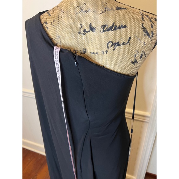 Mac Duggal Black One Shoulder Evening Gown Asymmetrical Hem black - Picture 10 of 12